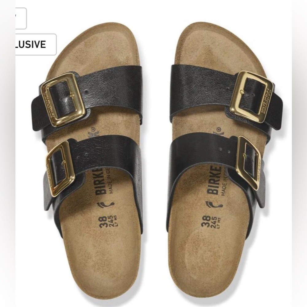 Sydney Luxe Buckle Birko Flor in Graceful Licorice Birkenstocks